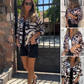 🌸Frühjahrsverkauf 50% Rabatt🌸Frühling Damen Reißverschluss Zebra Druck einteilige Jacke