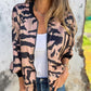 🌸Frühjahrsverkauf 50% Rabatt🌸Frühling Damen Reißverschluss Zebra Druck einteilige Jacke