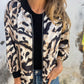 🌸Frühjahrsverkauf 50% Rabatt🌸Frühling Damen Reißverschluss Zebra Druck einteilige Jacke