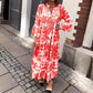 🌸Saisonales Kleid 50 % RABATT🌸 Maxikleid mit Bohemian-Print