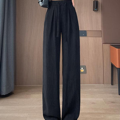 Atmungsaktive Damen Hose mit weitem Bein und Kordelzug