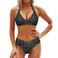 Schmeichelndes zweiteiliges Bikini-Set: Push-Up Neckholder & V-Schnitt-Hose