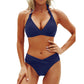 Schmeichelndes zweiteiliges Bikini-Set: Push-Up Neckholder & V-Schnitt-Hose