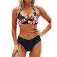 Schmeichelndes zweiteiliges Bikini-Set: Push-Up Neckholder & V-Schnitt-Hose